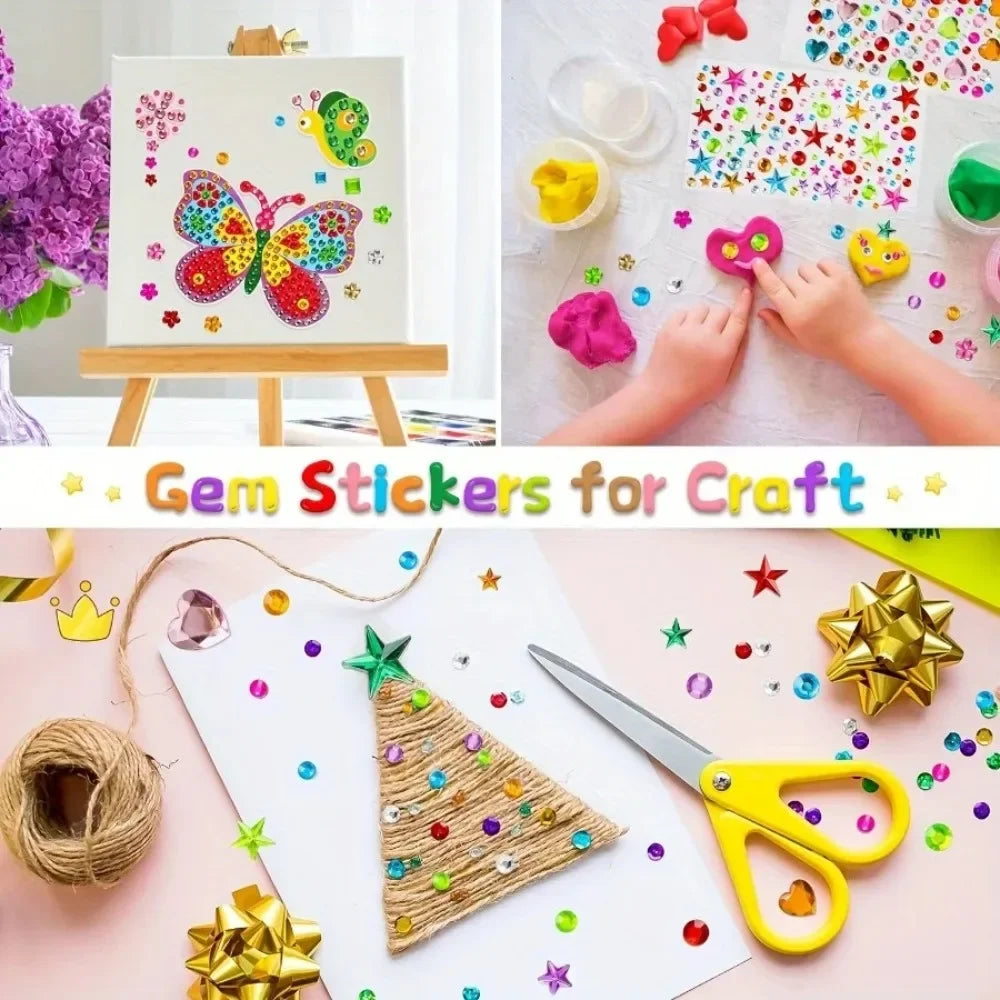 Self-Adhesive Rhinestone Gem Stickers | DIY Crystal Jewel Decor Craft Gem Stickers Axl