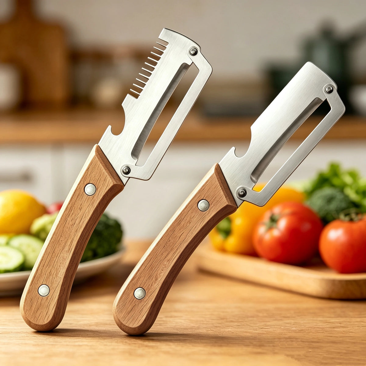 Stainless Steel Kitchen Tool Set – Peeler, Shears & Slicer Kitchen Tool Set Axl 2PCS B