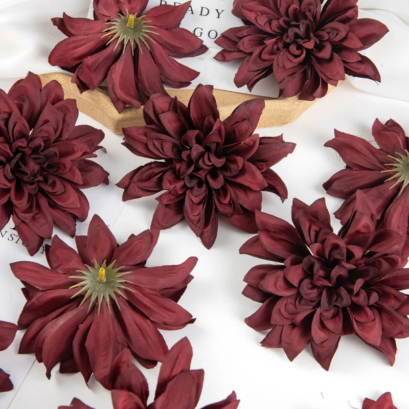 Silk Artificial Rose Flower Heads 5/10 Pcs – Wedding & Home Decor Artificial Flower Heads Axl color 5 5 pcs