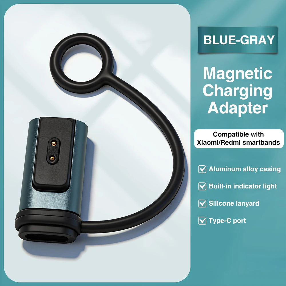 USB-C Adapter for Xiaomi Band 10/9/8 & Redmi Watch 5/4 Charger Smartwatch Charger Adapter Axl Blue