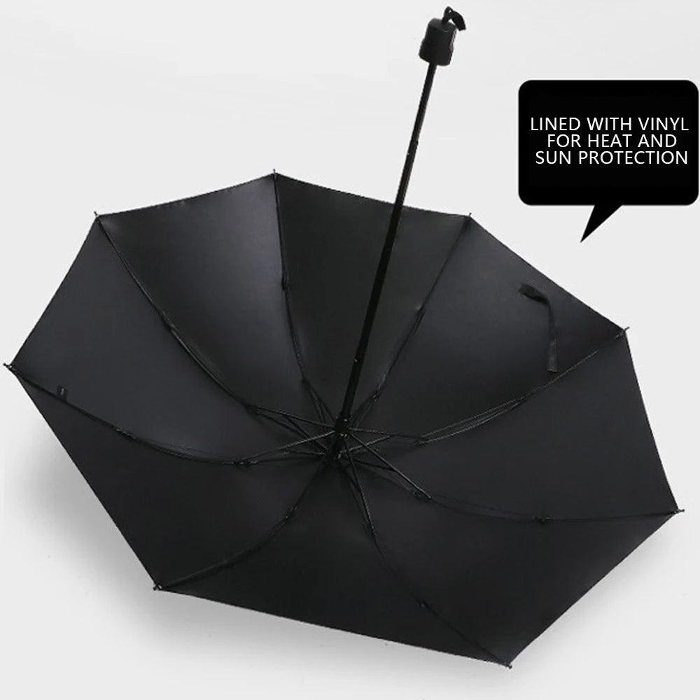Cartoon Tri-Fold Umbrella – Portable Sun & Rain Shade Folding Umbrella Axl