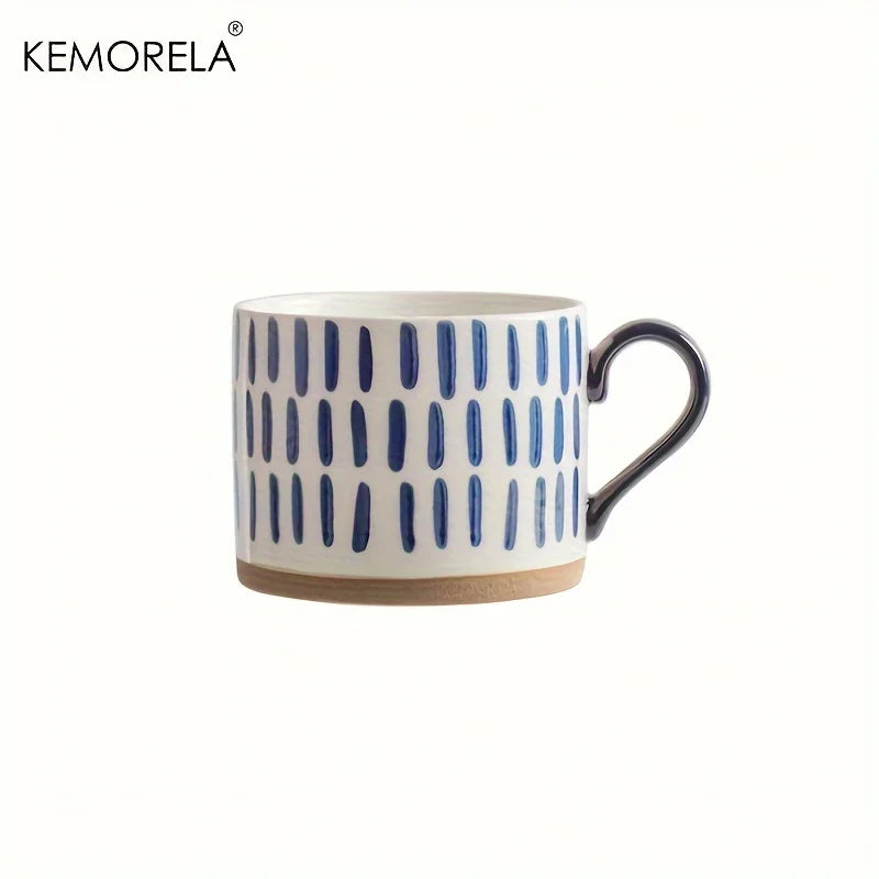 KEMORELA 450ml Nordic Ceramic Coffee Mug with Handle | Retro Ceramic Coffee Mug Axl D 301-400ml