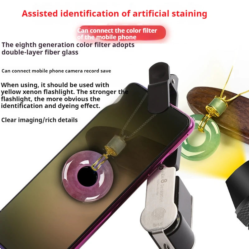 40X Rechargeable Magnifying Glass White & UV Light Loupe Illuminated Magnifying Loupe Axl