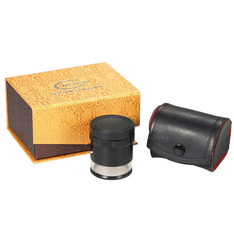 10X LED Magnifier with Scale & Optical Glass – Textile Loupe Illuminated Magnifier Loupe Axl