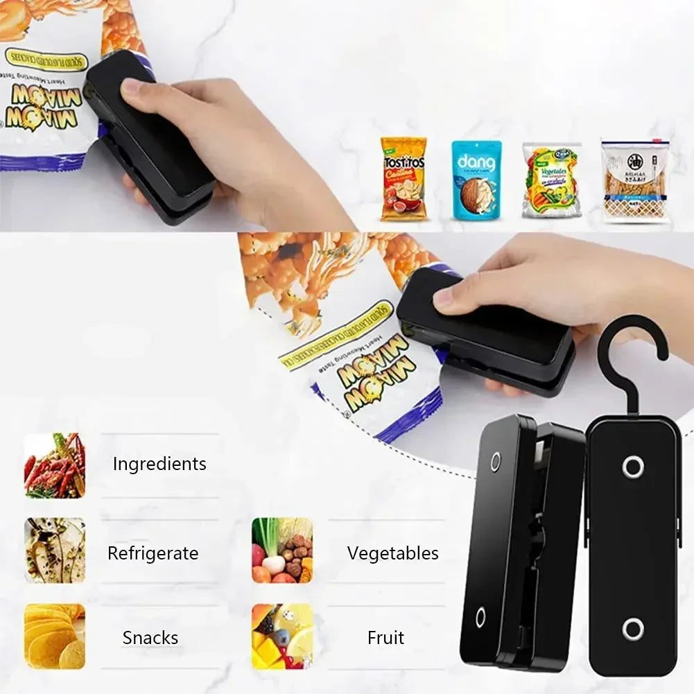 Mini 2-in-1 Heat Bag Sealer & Cutter | Portable Kitchen Tool Heat Bag Sealer Axl