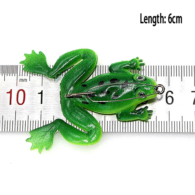 Soft Rubber Frog Fishing Lure 4.5g 6cm – Topwater Bass Bait Soft Fishing Lure Axl