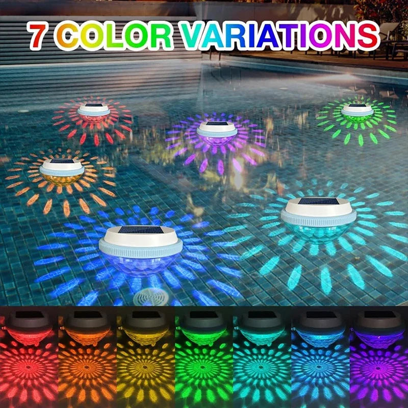 Solar Floating Pool Lights – RGB LED Color-Changing, Waterproof Floating Pool Light Axl