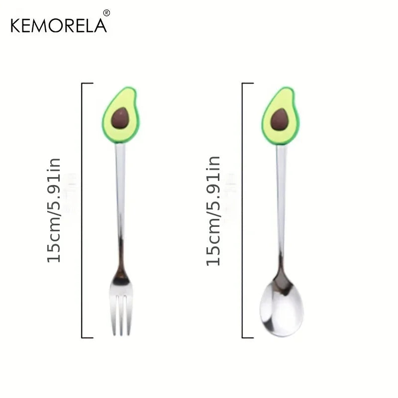 4-Piece Stainless Steel Cutlery Set – Spoons & Fruit Fork Stainless Steel Flatware Axl