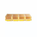 4-Compartment Screw Organizer Box – Plastic Parts Storage Bin Parts Storage Box Axl Yellow