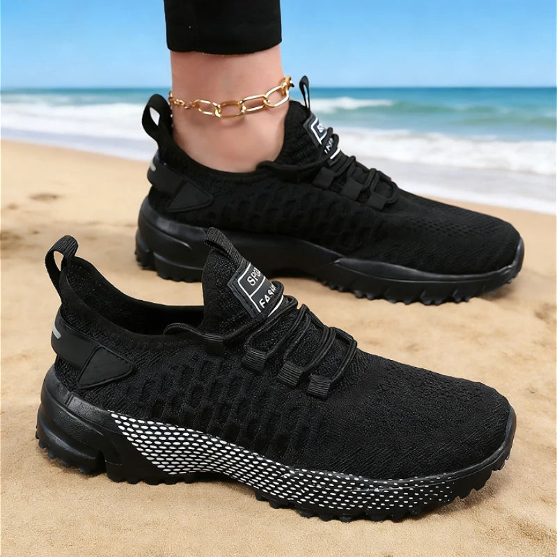 ZULIWAGN Women's Yellow Knit Sneakers – Breathable & Lightweight Women's Knit Sneakers Axl
