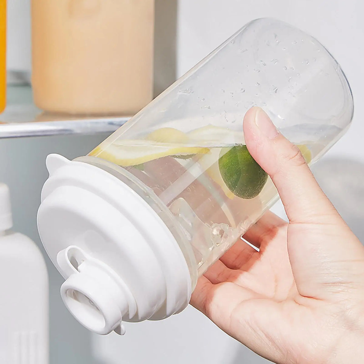 Leakproof Wide Mouth Water Bottle – BPA-Free Clear Fruit Tea Water Bottle Axl