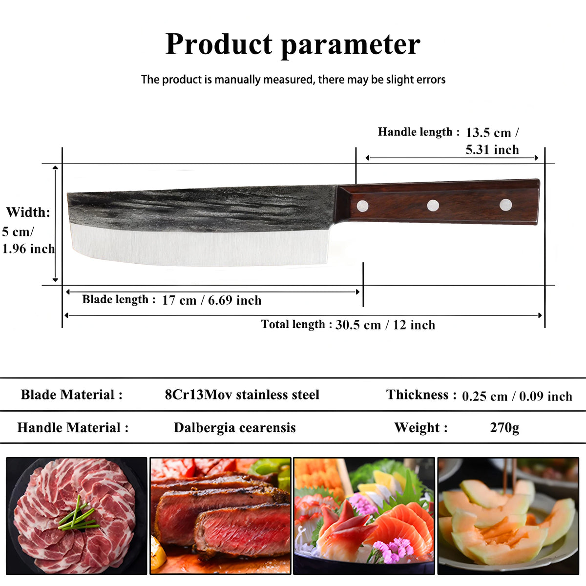 Handmade Forged Boning Chef Knife – Stainless Steel Kitchen Knife Forged Kitchen Knife Axl