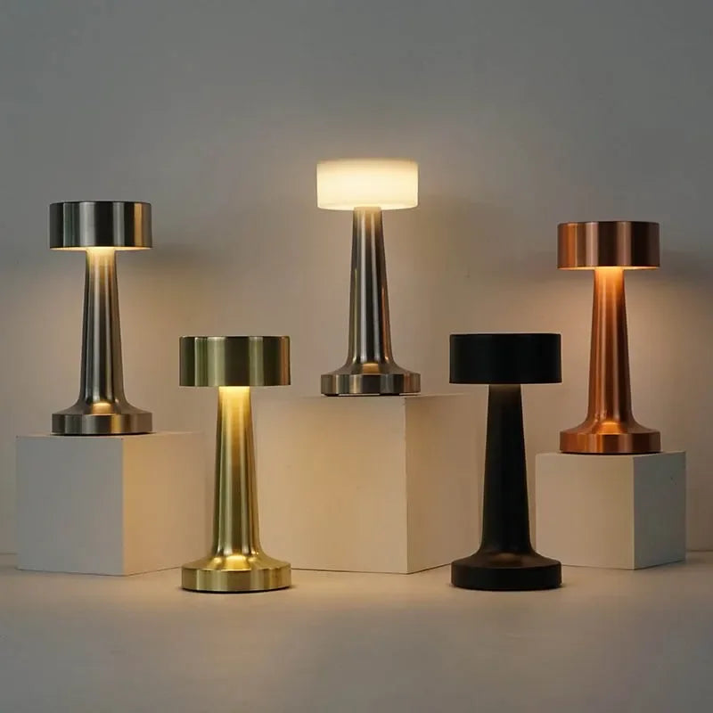Retro LED Table Lamp – Touch Dimmable 3-Color Rechargeable LED Table Lamp Axl