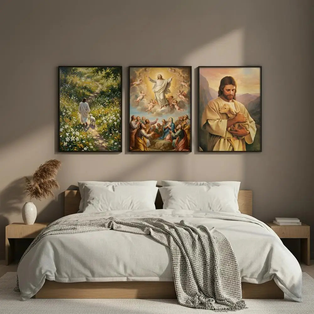 Bible Jesus HD Art Poster – Self-Adhesive Wall Sticker Decor Wall Art Poster Axl