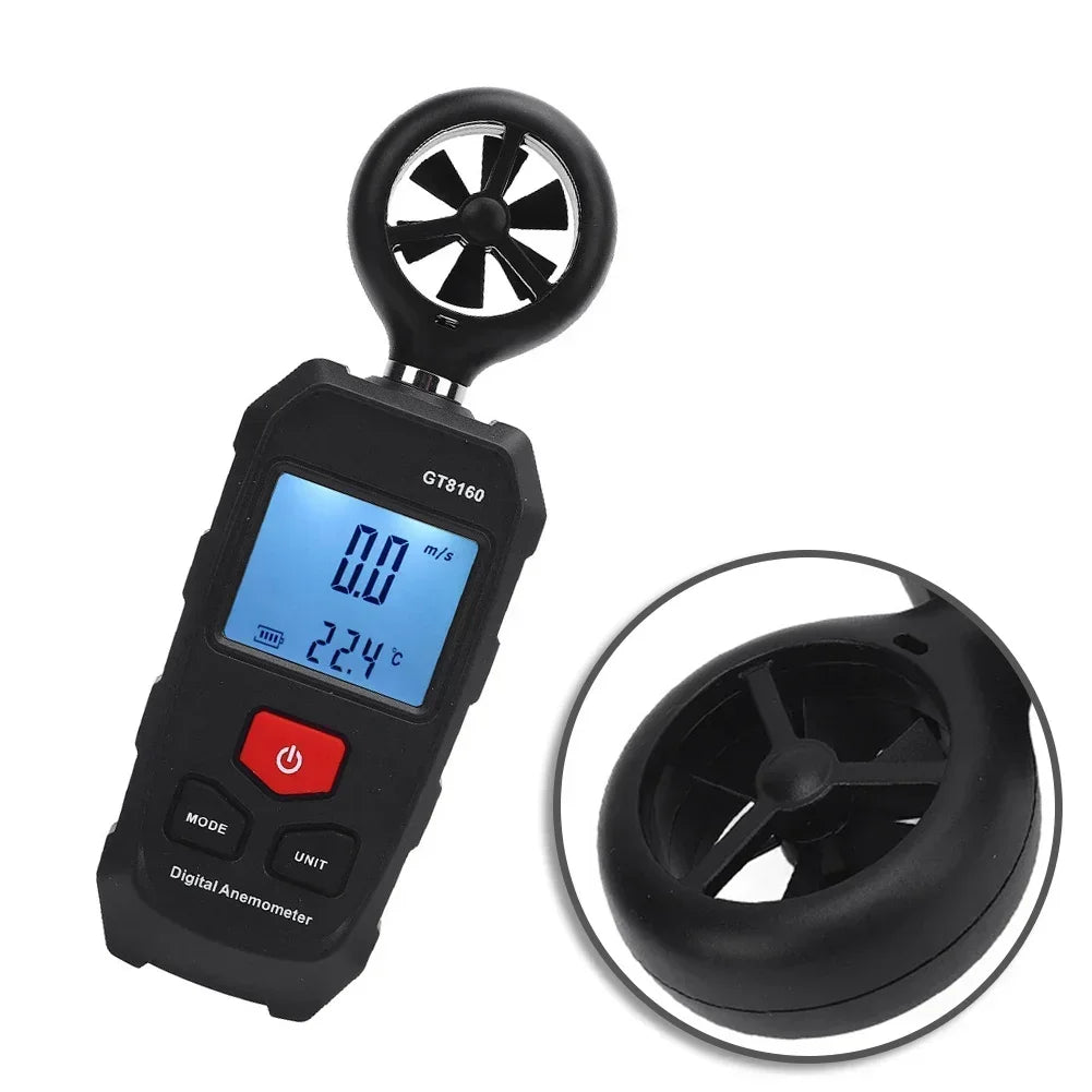 GT8160 Digital Handheld Anemometer – Wind, Temp & Humidity Digital Anemometer Axl