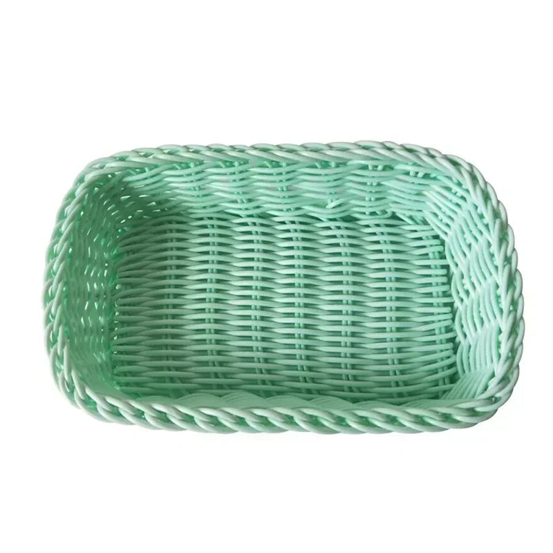 Handwoven Storage Basket – Kitchen, Cosmetics & Home Organizer Woven Storage Basket Axl A-Green