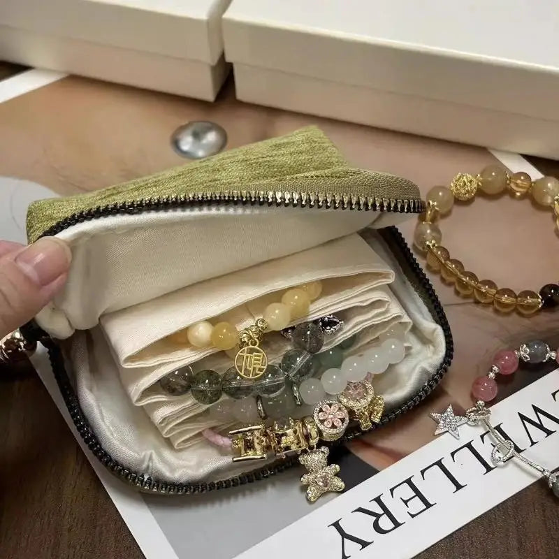 5-Layer Velvet Jewelry Storage Bag – Portable Travel Case Jewelry Storage Bag Axl