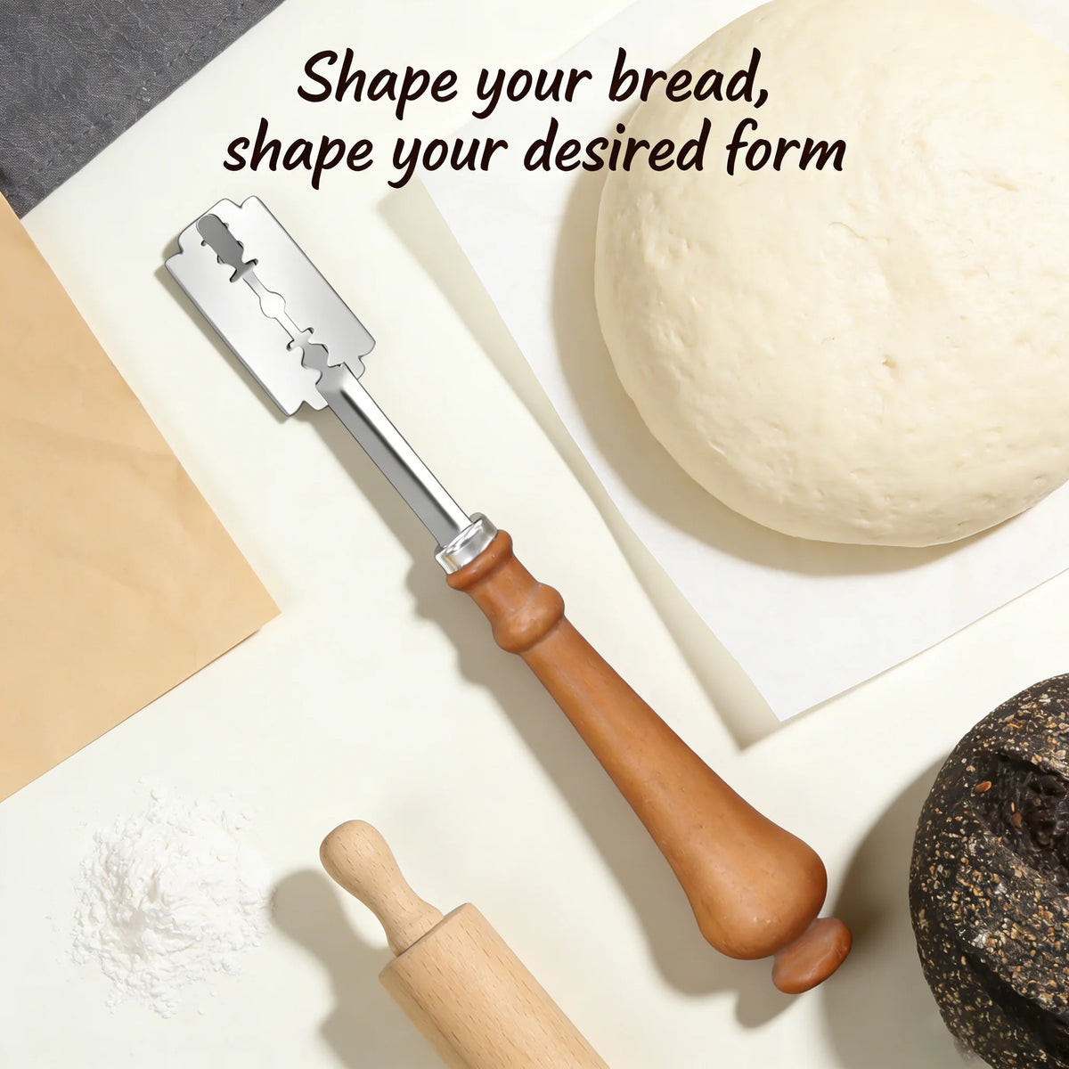 Dough Scoring Knife – Stainless Steel Bread Lame Baking Tool Bread Scoring Knife Axl