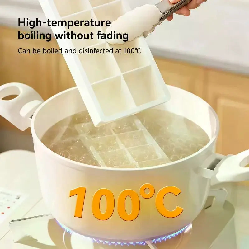 Large Silicone Ice Cube Tray with Leak-Proof Lid | Easy Release Silicone Ice Tray Axl