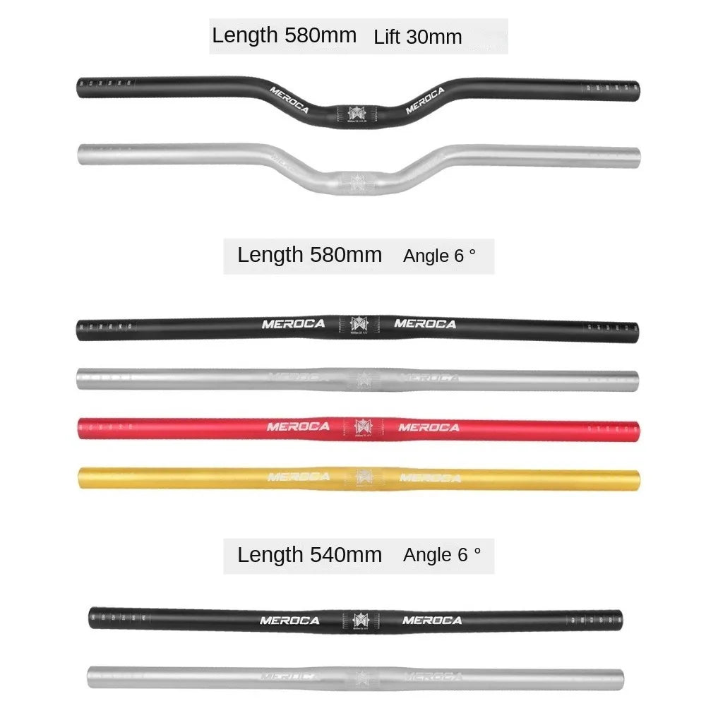 MEROCA MTB Aluminum Handlebar Straight/Riser 25.4x540/580mm Bike Handlebar Axl