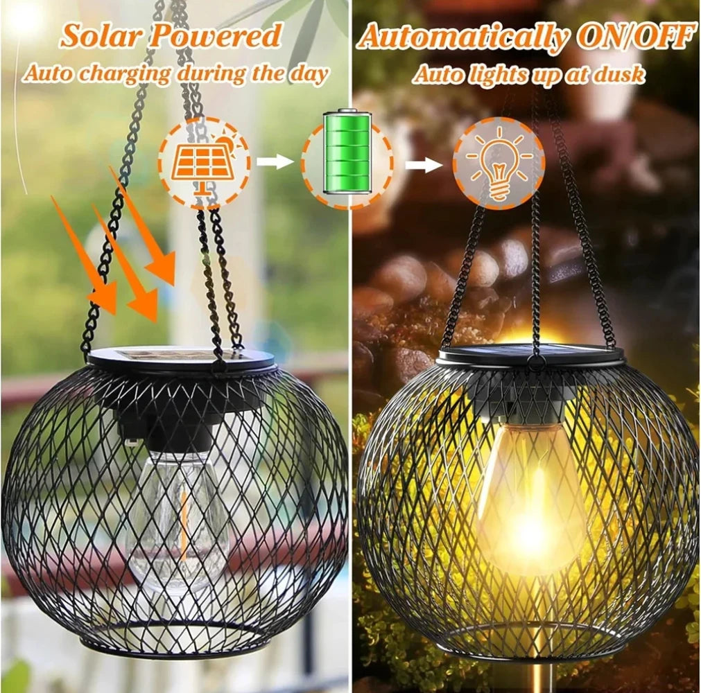 Solar Hanging Lantern – Waterproof Outdoor Garden Light Solar Outdoor Lantern Axl