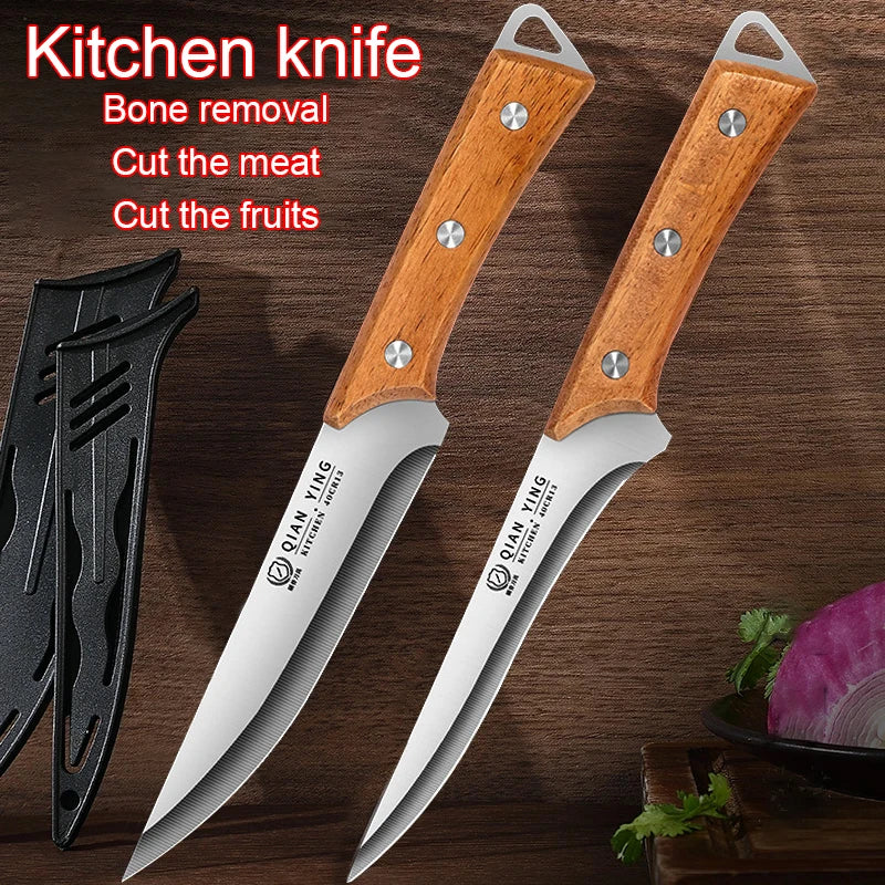 Japanese Stainless Steel Boning Knife Set – Meat & Fruit Kitchen Knife Set Axl