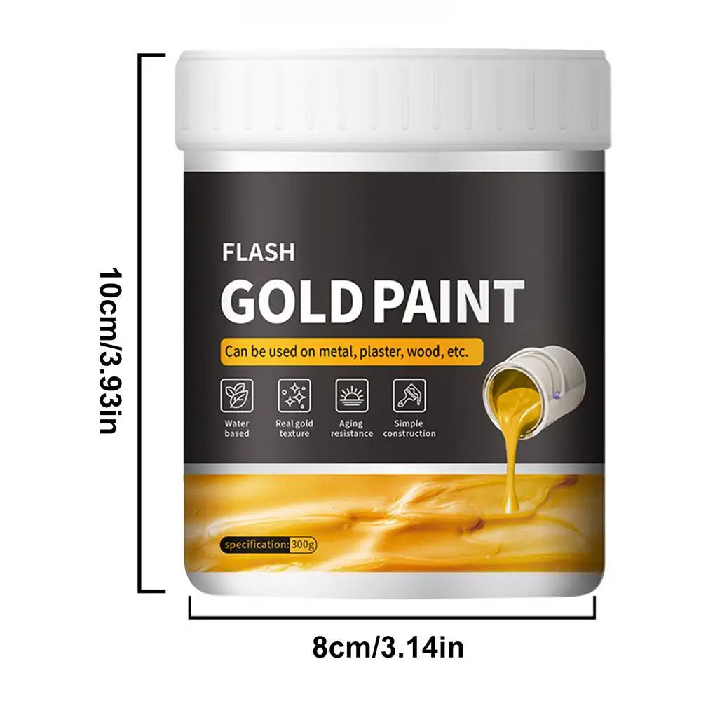 Liquid Gold Foil Paint 300g – Fast Drying, Non-Fading Metallic Craft Paint Axl 300g