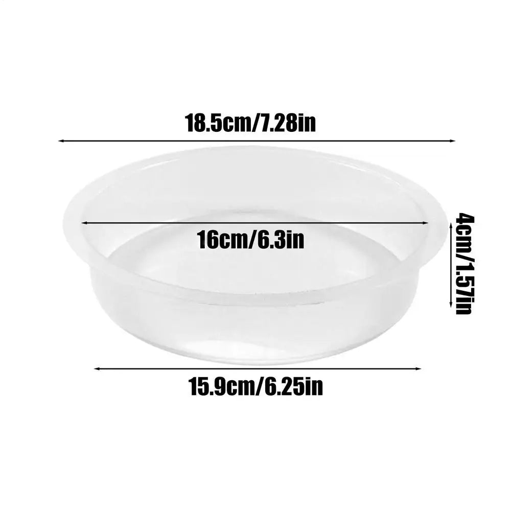Flat Bird Feeder Tray – Round Outdoor Feeding & Water Bowl Bird Feeder Tray Axl Transparent
