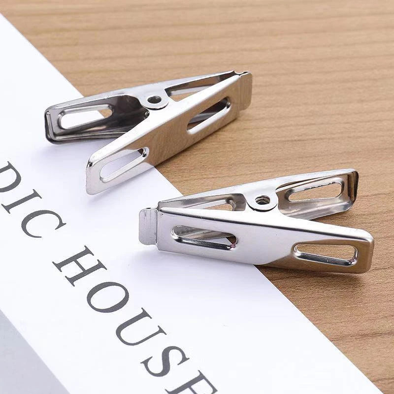20-Pack Stainless Steel Clothespins – Windproof Sealing Clips Stainless Steel Clothespins Axl