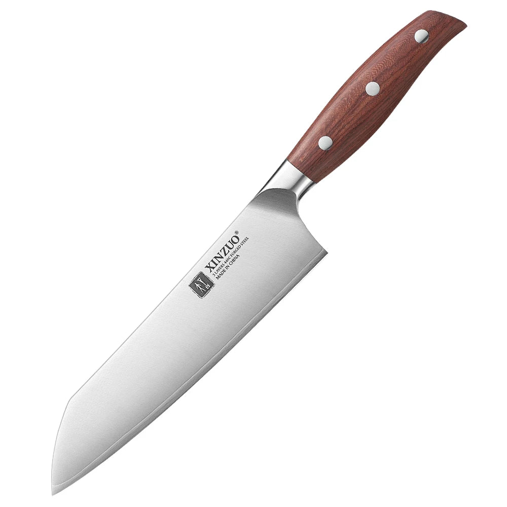 XINZUO 3-Piece Knife Set – Bunka Santoku Utility 440C Steel Kitchen Knife Set Axl 1pc Santoku Knife