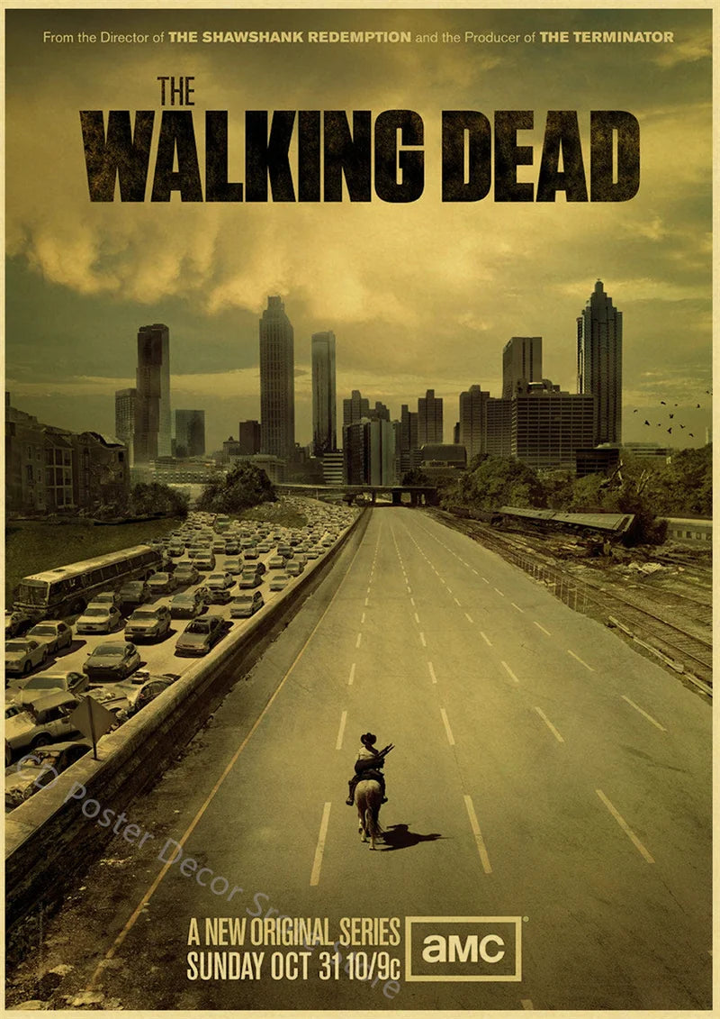 Walking Dead Retro Vintage Poster | Wall Art Print A3/A4 Wall Art Poster Axl 1 A4