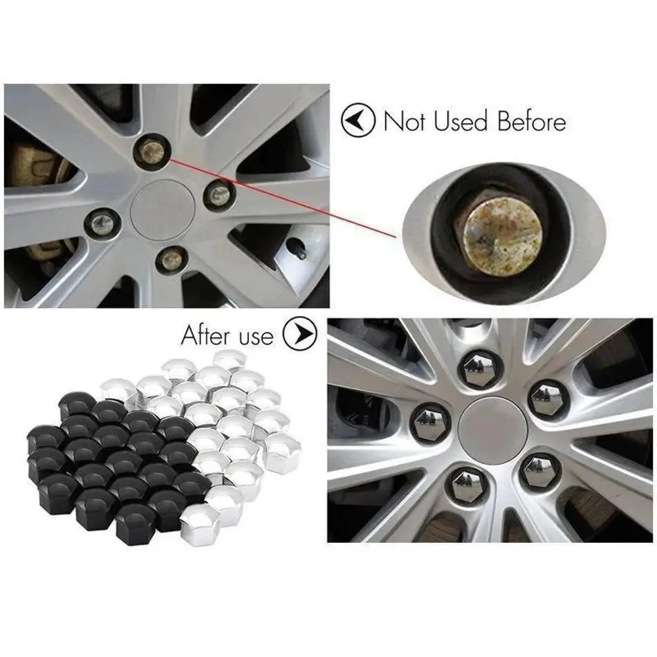 20-Pc 17mm Car Wheel Nut Caps – Anti-Rust Bolt Rim Covers Wheel Nut Caps Axl