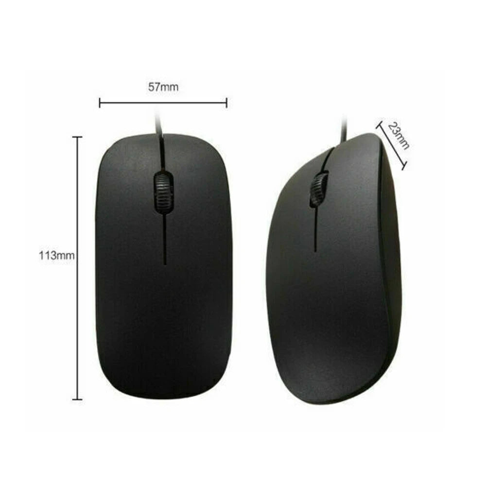 Wired USB Optical Mouse – Scroll Wheel, Ergonomic, PC & Laptop Wired USB Mouse Axl
