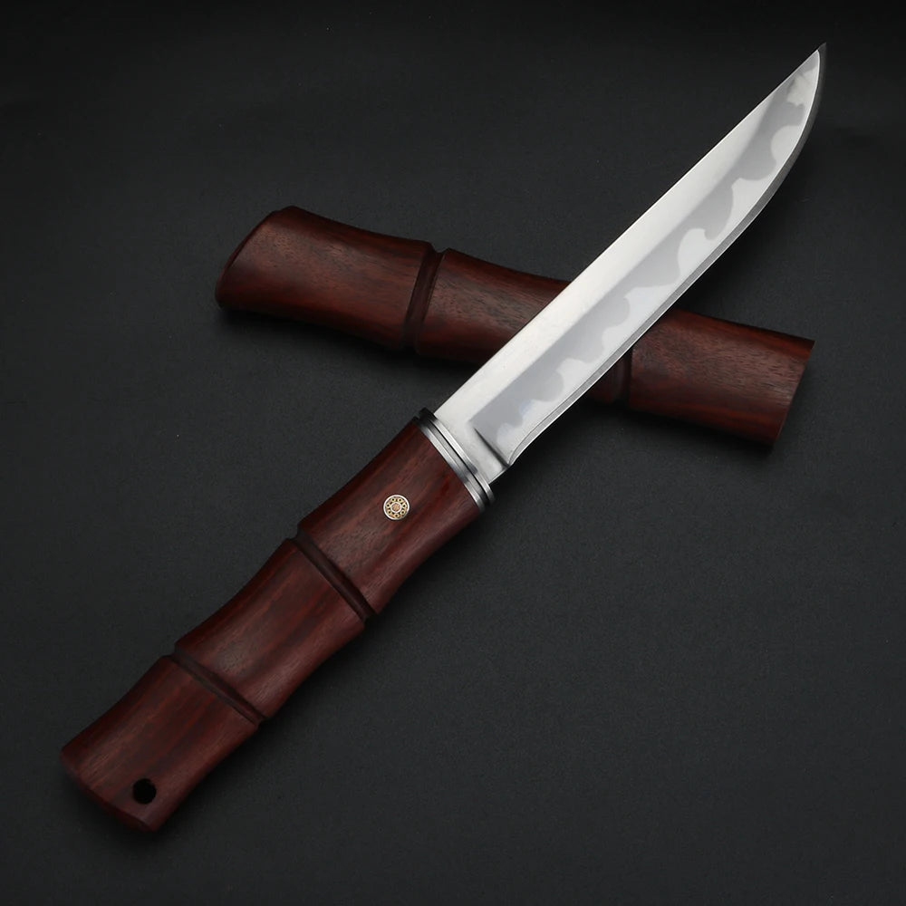 SKD-11 Carbon Steel Boning Knife – 62HRC Sharp Blade & Wood Sheath Boning Knife Axl