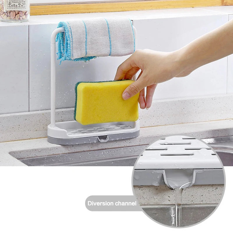 Dishcloth Drainer Rack – Kitchen Countertop Towel Holder Kitchen Towel Rack Axl
