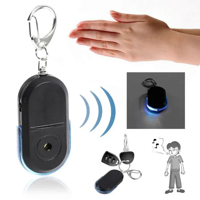 Whistle Key Finder Keychain with LED Torch – Sound Activated Key Finder Keychain Axl