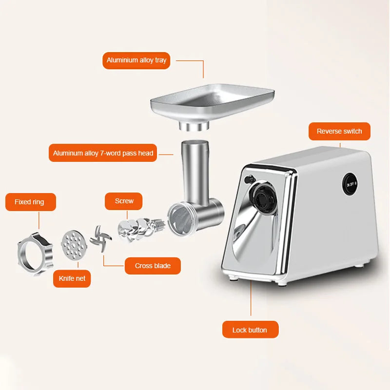 BALASHOV Electric Meat Grinder & Sausage Stuffer – Heavy Duty Electric Meat Grinder Axl