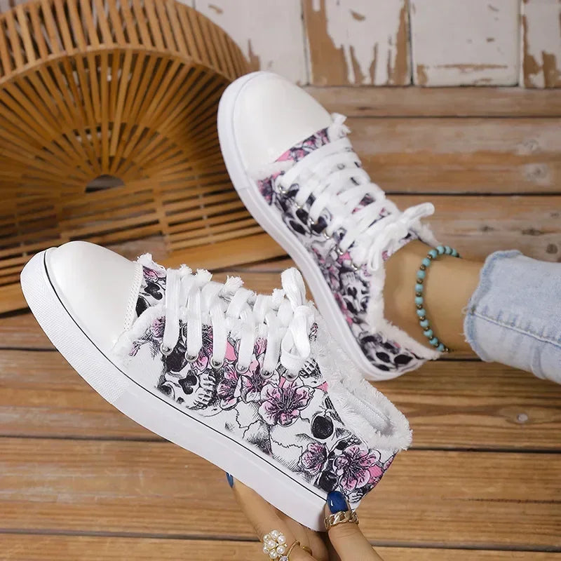 Women's Breathable Lace-Up Fashion Sneakers | Flat Running Shoes Women's Sneakers Axl