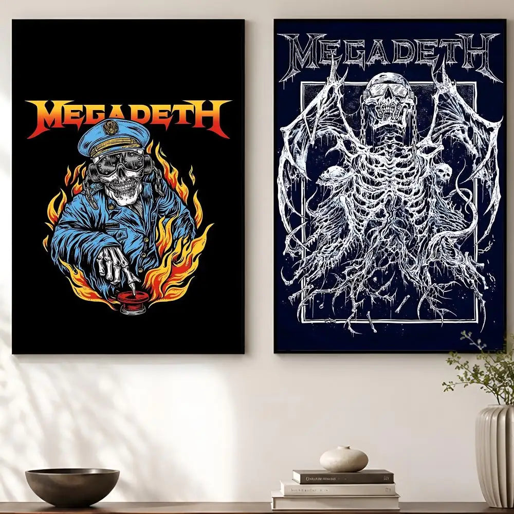 Megadeth Album Poster – Waterproof Self-Adhesive Wall Art Wall Art Poster Axl