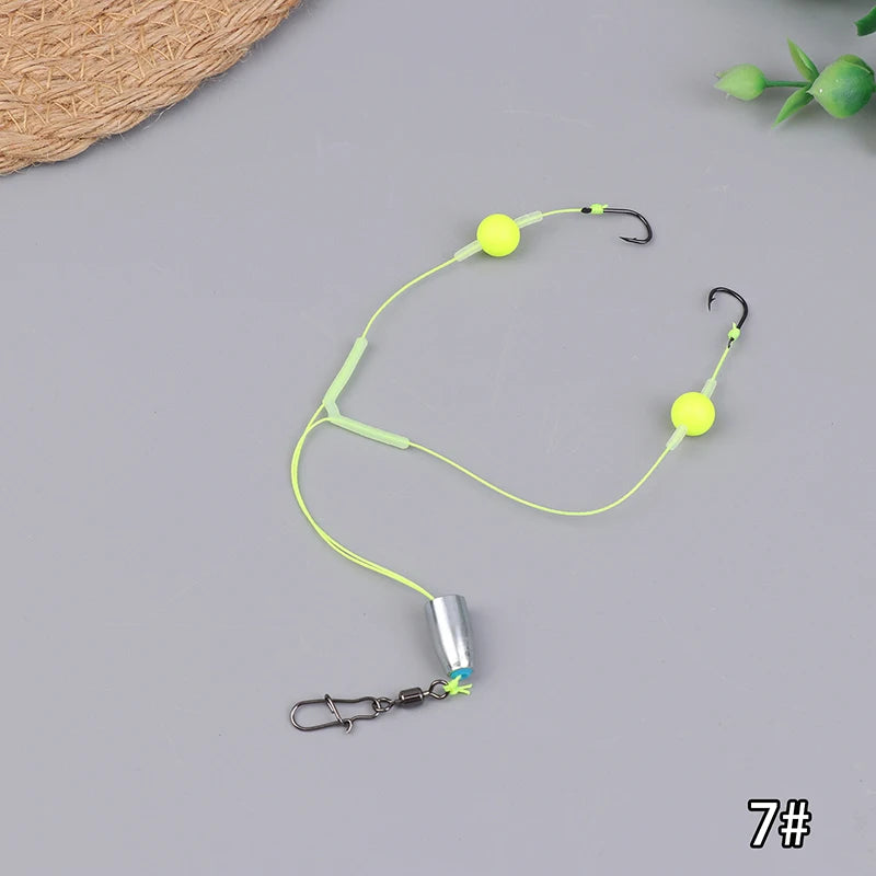 Double Hook Carp Hair Rig – Anti-Eject Ready Made Fishing Rig Carp Fishing Rig Axl Hook 7