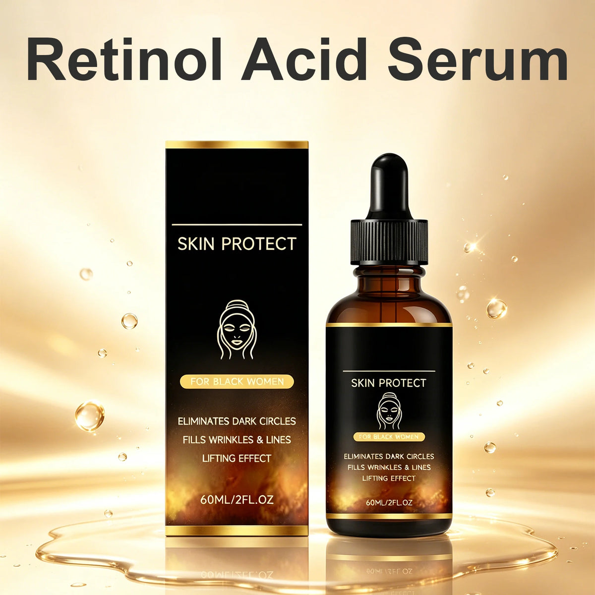 60ml Retinol & Hyaluronic Acid Serum – Firming & Brightening Facial Serum Axl