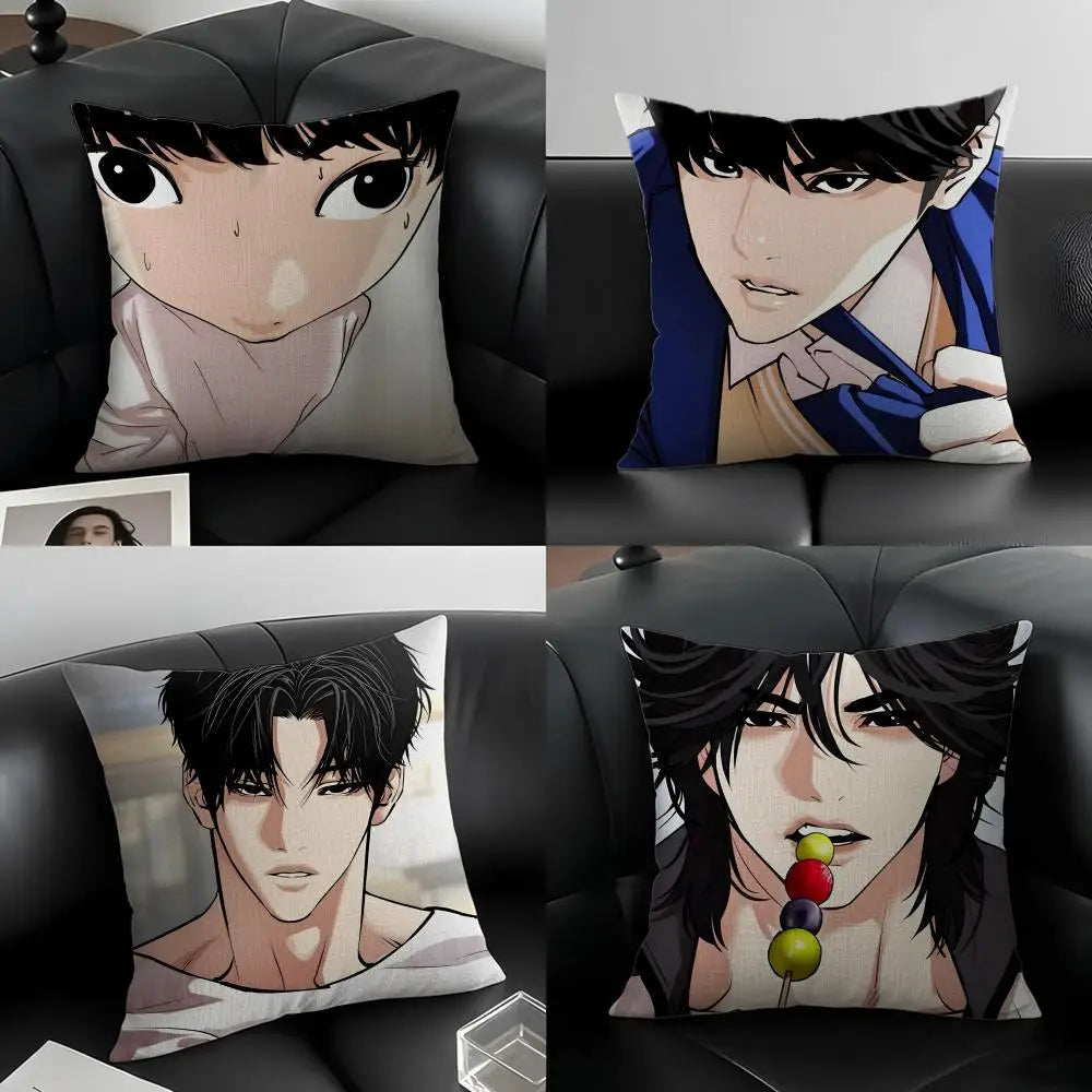 Lookism Webtoon Linen Cushion Cover | Sofa & Bedroom Decor Decorative Cushion Cover Axl