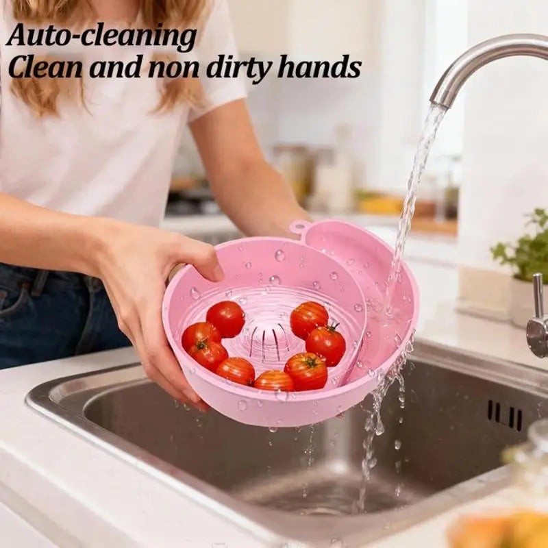 Vegetable Washing Basket & Salad Spinner Bowl | Fruit Drain Salad Spinner Basket Axl
