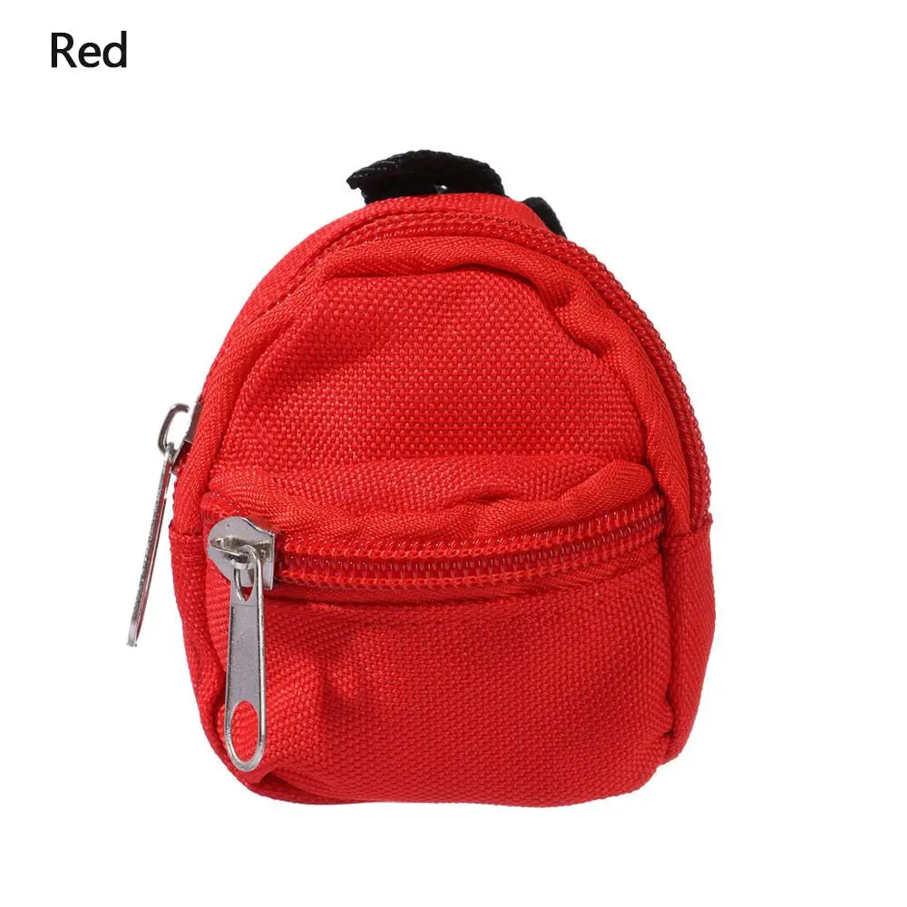 Mini Doll Backpack – Cute Cloth School Bag for 1/6 BJD Dolls Doll Accessory Axl red