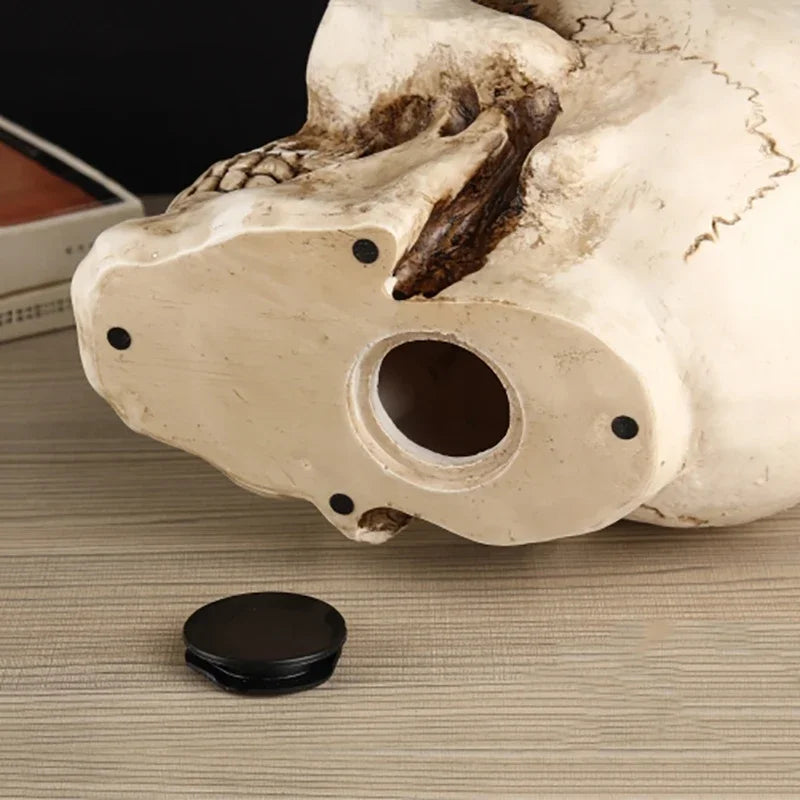 Skull Piggy Bank for Adults – Large Resin Coin & Cash Box Gift Decorative Piggy Bank Axl