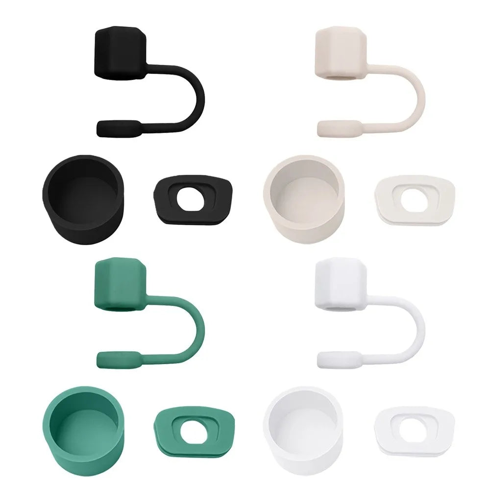 Silicone Straw Caps 3-Pack – 10mm Dustproof Straw Toppers Straw Accessories Axl