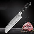Damascus Steel Santoku Knife – Sharp Japanese Kitchen Cleaver Damascus Kitchen Knife Axl Kitchen knife