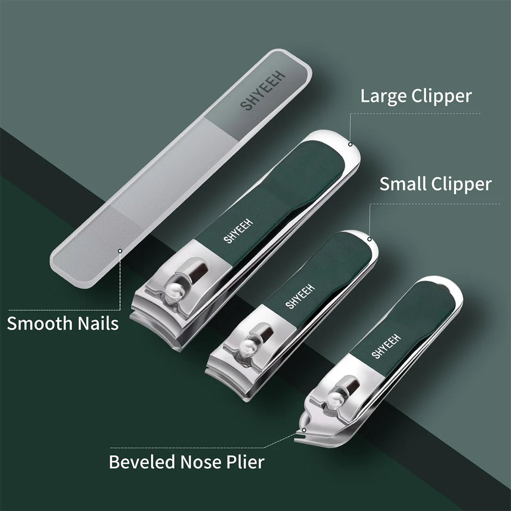 4-Piece Stainless Steel Nail Clipper Manicure Travel Kit Manicure Nail Kit Axl