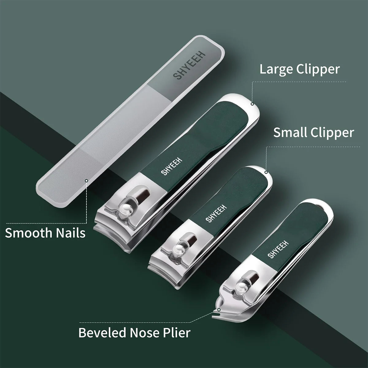 4-Piece Stainless Steel Nail Clipper Manicure Travel Kit Manicure Nail Kit Axl