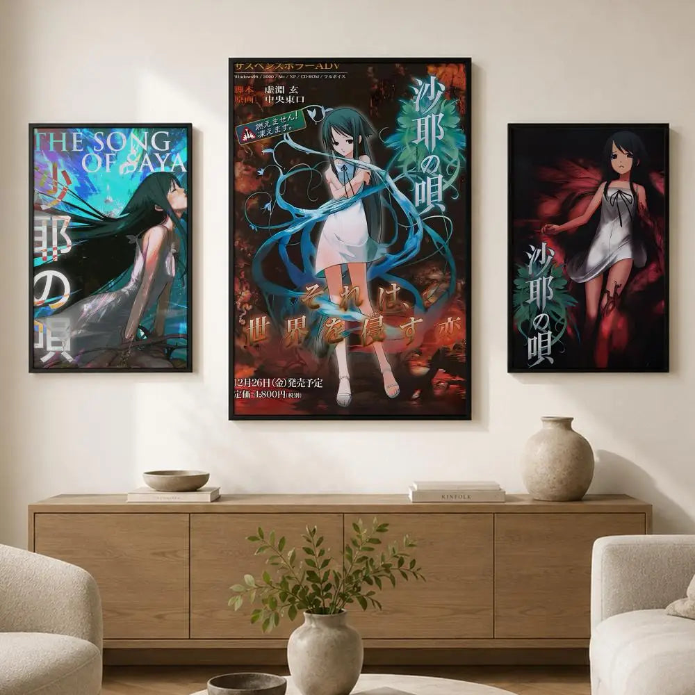 Song of Saya Wall Poster – Waterproof Peel & Stick PVC Art Game Art Poster Axl